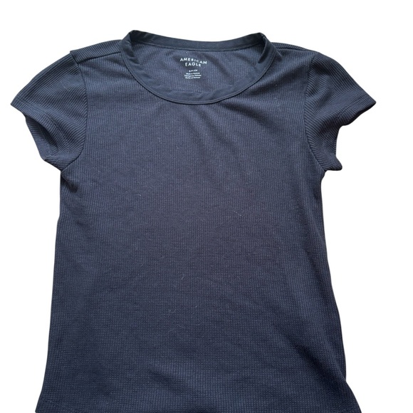 American Eagle Outfitters Tops - American Eagle Outfitters Blue Fitted Short Sleeve Tee